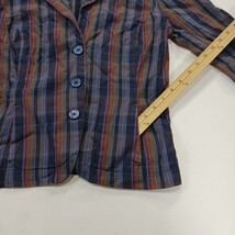Converse One Star Women's Multicolor Stripes 3-Button Shirt Blazer Size Small image 5