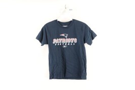Vintage Reebok Boys Large Faded Spell Out New England Patriots Football T-Shirt - £15.78 GBP
