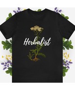 HERBALIST Tee Shirt | YARROW BOTANICAL Art Print  | Plant Lady Nature Lo... - £23.53 GBP