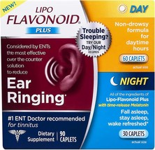 Lipo Flavonoid Day &amp; Night Combo Kit- Tinnitus Relief for Ringing Ears- Lipo Fla - £32.76 GBP