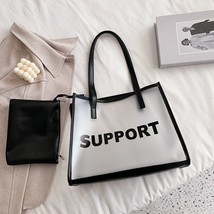 2pcs/set Women Shoulder Bags Fashion Transparent Summer PVC Handbags Composite B - £30.69 GBP