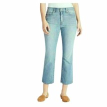 Chaps Ladies&#39; Mid Rise Crop Kick Jeans, LIGHT BLUE, 4/27 - £7.90 GBP