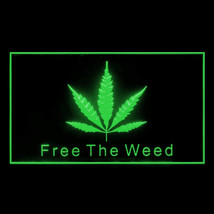 220010B Free The Weed Hemp lifestyle herb original artwork reap LED Light Sign - £17.42 GBP