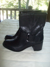 BOUTIQUE 9 Black Leather BRIDGET Motorcycle Boots 10 M NWT - $58.28