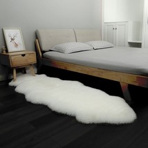 Genuine Fluffy New Zealand Sheepskin Area Rug For Soft Fur Pray Throw, 2X6Ft.. - £92.68 GBP