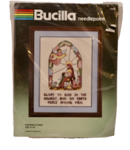 Bucilla Needlepoint Kit Madonna &amp; Child Nativity Angel 9x12&quot; NEW - $14.81