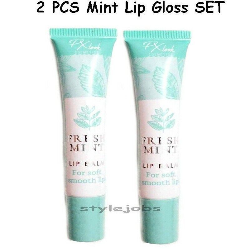 2 PCs Fresh Mint Lip Oil Lip Balm Shiner Lipgloss Clear Set - $4.69