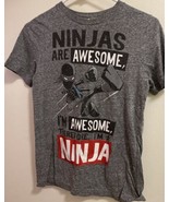 Boy’s T Shirt Size 14 Chest 30” Gray Ninja - £3.35 GBP