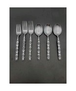 Set 6 Oneida Northland Stainless Floral Houston Fork &amp; Spoon Japan Disco... - $22.99