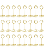 48 Pack 3.35 Inch Gold Table Number Holder Place Card Holders Wire Photo... - $15.13