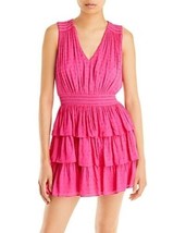 MSRP $88 Aqua Ruffled Smocked Mini Dress Pink Size Small - $30.69