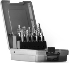 Carbide Burrs Set With 1/4&#39;&#39;Shank Double Cut Solid Power Tools Tungsten Carbide - £48.23 GBP