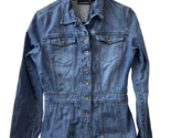 DKNY Jeans Jean Jacket Womens Medium Denim Button Up  Tailored Pockets - $24.72