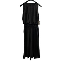 Vince Camuto Jumpsuit Womens 10 Black Wide Leg Crop Dressy Pantsuit Mini... - £29.53 GBP