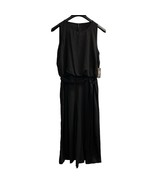 Vince Camuto Jumpsuit Womens 10 Black Wide Leg Crop Dressy Pantsuit Mini... - $50.81 CAD
