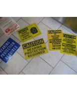 SIGN LOT  5  &quot;Caution Hearing / Eye Protection Required&quot; Factory # 62807... - $812.35 MXN