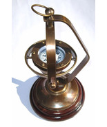 Vintage Brass Nautical Ship&#39;s Gimballed Compass Antique Reproduction Com... - £39.05 GBP
