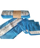 Norwex Marine Blue Microfiber Plush Towels Set 5 Piece - $85.58 CAD