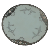 Victorian Satin Finish Hand Painted Plate with Heavy Platinum Edge 6.75 ... - £26.51 GBP