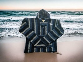 Baja Joe Hoodie Unisex XXL Mexican Black Blue Hippie/Surfer Sweater Drug Rug - £22.24 GBP