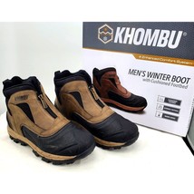 KHOMBU Boots Men&#39;s 9 Outdoor Rugged Slip-on Zipper Front Winter Snow Shoes - $51.43