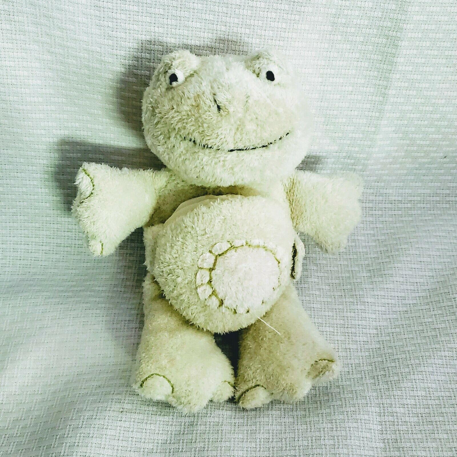 Pottery Barn Kids Frog Toy Light Green Plush Stuffed ABC Belly Book Froggy - $12.37