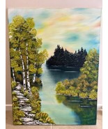 Handpainted Canvas Stretched Oil painting forest landscape Of GengenBach... - £43.86 GBP