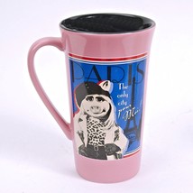 Miss Piggy Disney Store 16 oz Mug Paris Pour Moi Muppets Eiffel Tower Pink - £11.09 GBP