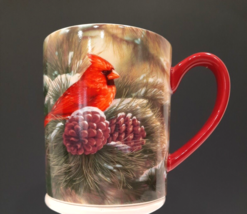 Art Lang Coffee Mug Cardinal December Dawn  Rosemary Milette marked 2013 - £7.77 GBP
