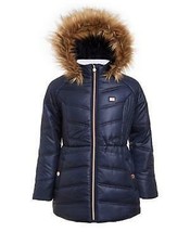 Tommy Hilfiger Big Girls Puffer Jacket with Faux Fur Hood, Choose Sz/Color - $77.09