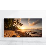 Ocean Sunset Beach Landscape Hawaii Posters Canvas Painting Wall Art Hom... - $22.77+