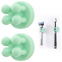 2 Pcs Silicone Toothbrush Holders - Multi-Function Self Adhesive Wall Mounted Ho - $11.99