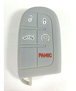 5 button Gray Silicone Remote Smart Key Fob Case Cover Chrysler Jeep &amp; D... - $8.75