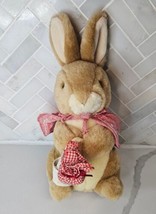  Eden Peter Rabbit Bunny Cottontail Plush 10 inch Vintage Basket Red Cape - £16.38 GBP