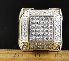 2Ctw Round Cut D/VVS1 Diamond 14K Yellow Gold Over Mens Wedding Ring - £104.97 GBP