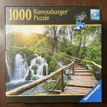 Ravensburger Rare 2019 Jigsaw Puzzle 1000 Pc “Scenic Plitvice Lakes Path... - $29.92