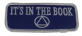It&#39;s In The Book Alcoholics Anonymous Aa Patch - Blue And White - Veteran Owned - £4.46 GBP