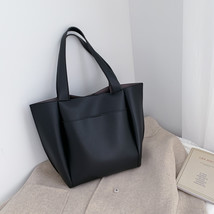 Simple Big Women&#39;s Bag Large Capacity Shoulder Bags Pu Leather Handbag High Qual - £38.50 GBP