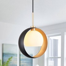 Modern Mid-Century 12-Light Sputnik Chandelier - Black &amp; Brass Pendant L... - $47.49