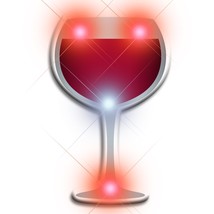 Wine Flashing Body Light Lapel Pins - £18.14 GBP