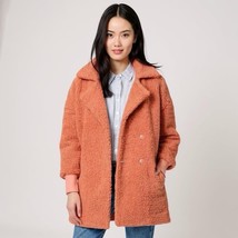 New Women’s MINKPINK Fine Side Sherpa Bomber Coat Blush Pink Size Small NWT - $50.49