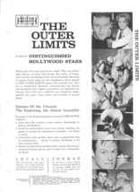 1965 THE OUTER LIMITS classic sci-fi TV series press kit info package - $28.02 CAD