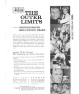 1965 THE OUTER LIMITS classic sci-fi TV series press kit info package - $28.07 CAD