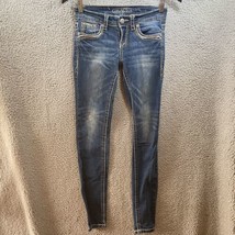 Grace In LA Womens Blue Denim Embellished Back Pocket Bootcut Jeans SZ 2... - £11.59 GBP