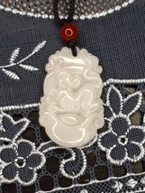 Natural Myanmar Jade Chinese Zodiac Rat Pendant Necklace/Burma Jade/Gift for Her - £8.44 GBP