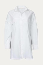 Nap oversized cotton-blend shirt in White - £40.63 GBP