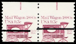 1903, MNH 9.3¢ Miscut Freak Error Coil Gap Pair With EE Markings - Stuart Katz - $49.95