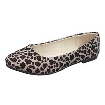 New Autumn Women Slip On Flats Shoes Leopard Print Shoes Casual Single Shoes Bal - £19.93 GBP