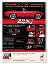 RMHC Collector Car &#39;65 Corvette Sting Ray 2007 Full-Page Print Magazine Ad - £7.63 GBP