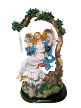 Goldenvale Porcelain Collection Angel Swinging On Swing Figurine 15&quot;T Flaw - £16.30 GBP